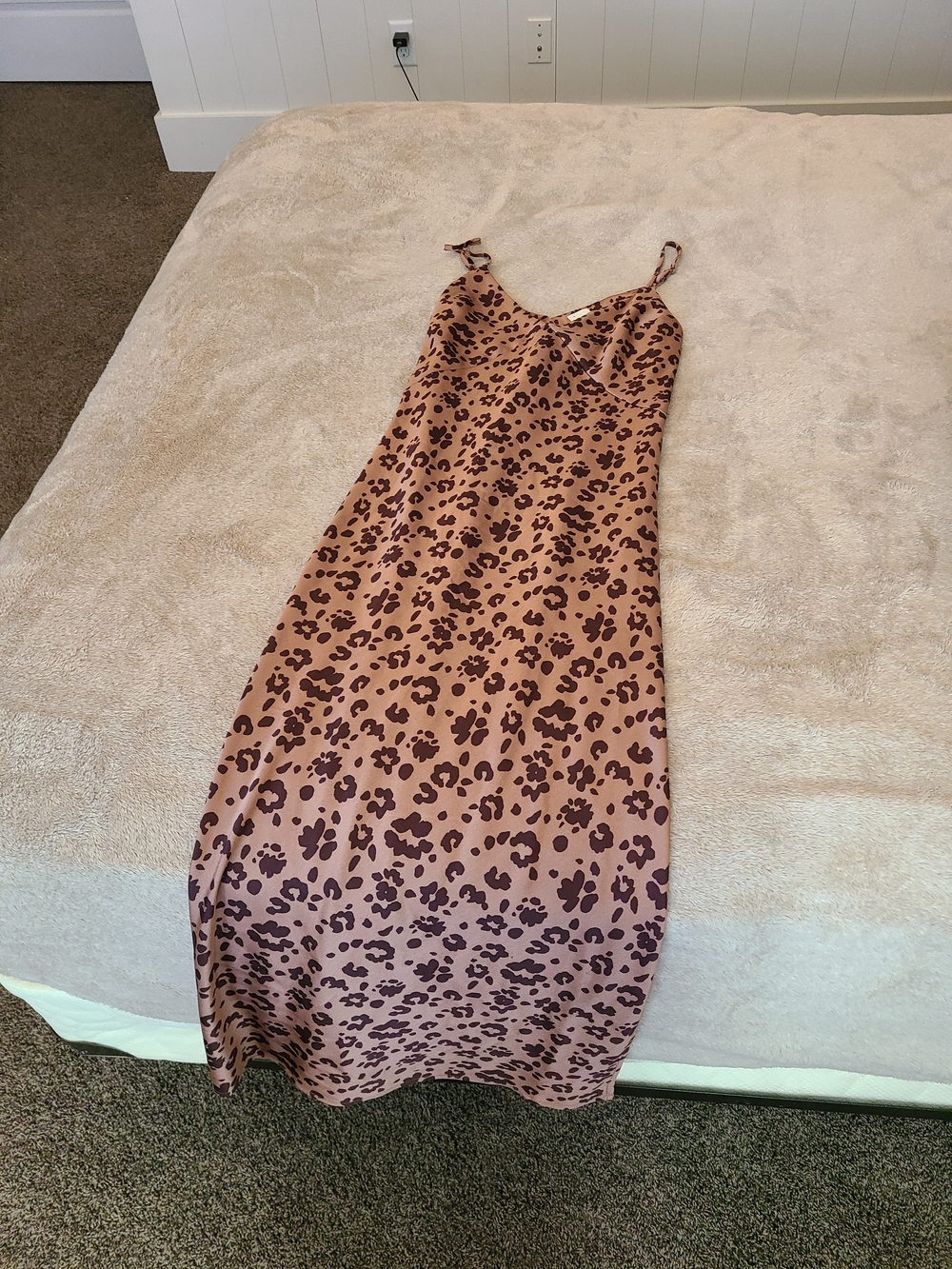 a new day Pink Leopard-Print Slip Dress